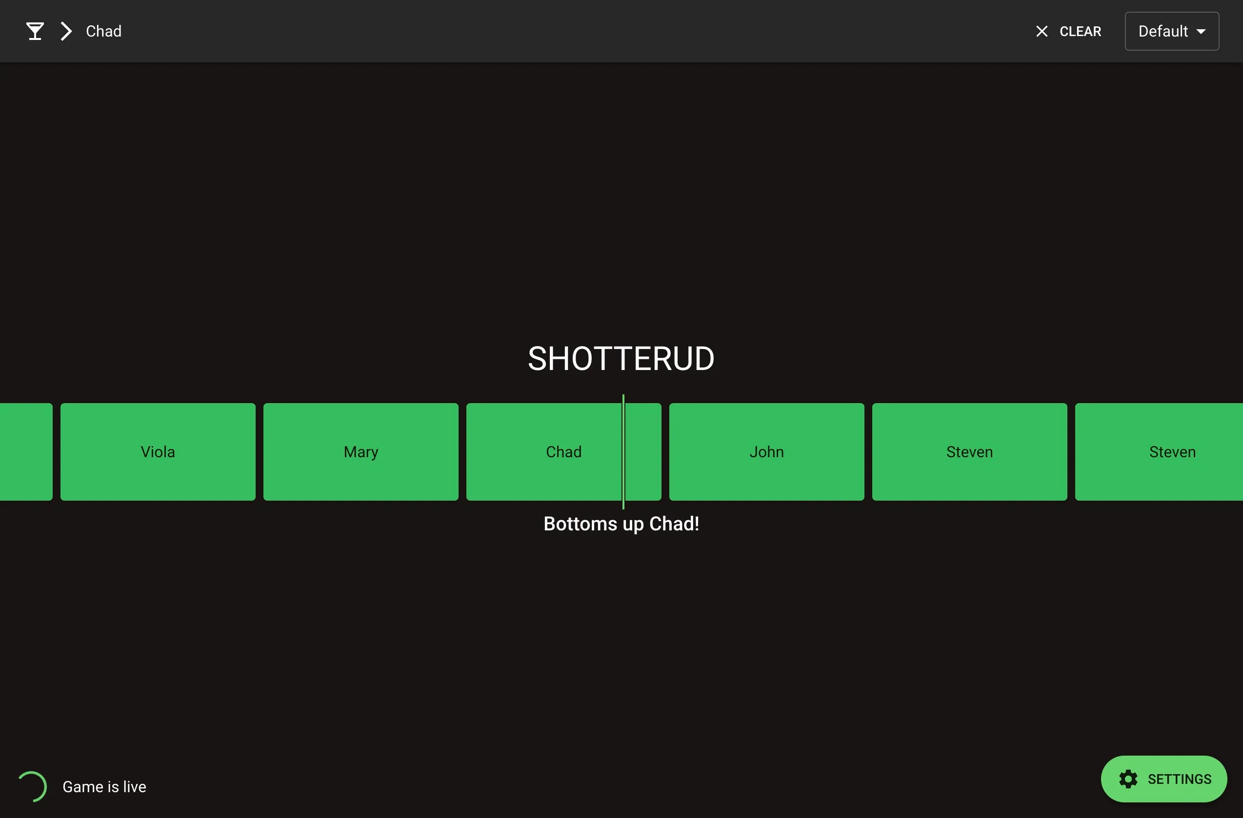 The shotterud roulette wheel in action